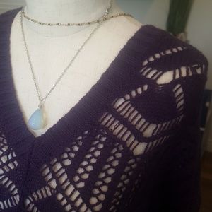 Lane Bryant Boho Open Knit V-neck Sweater